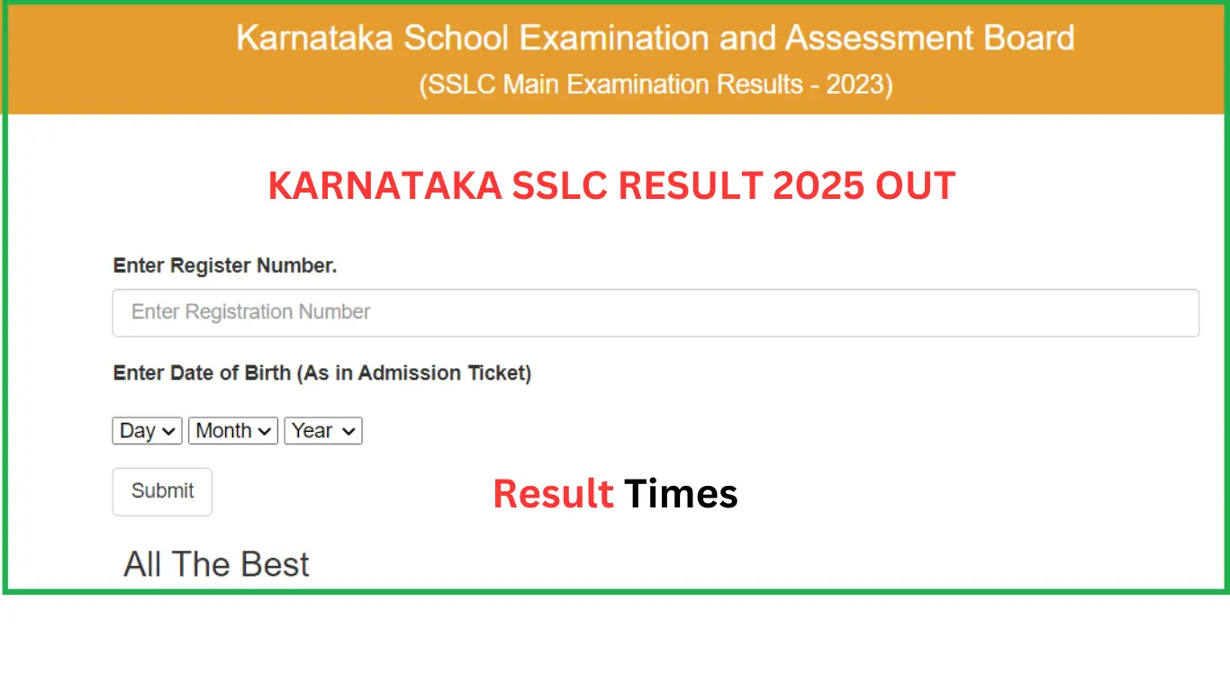 Karnataka Board 10th Result 2025