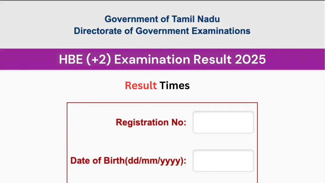 Tamil Nadu Board HSE (+2) Result 2025